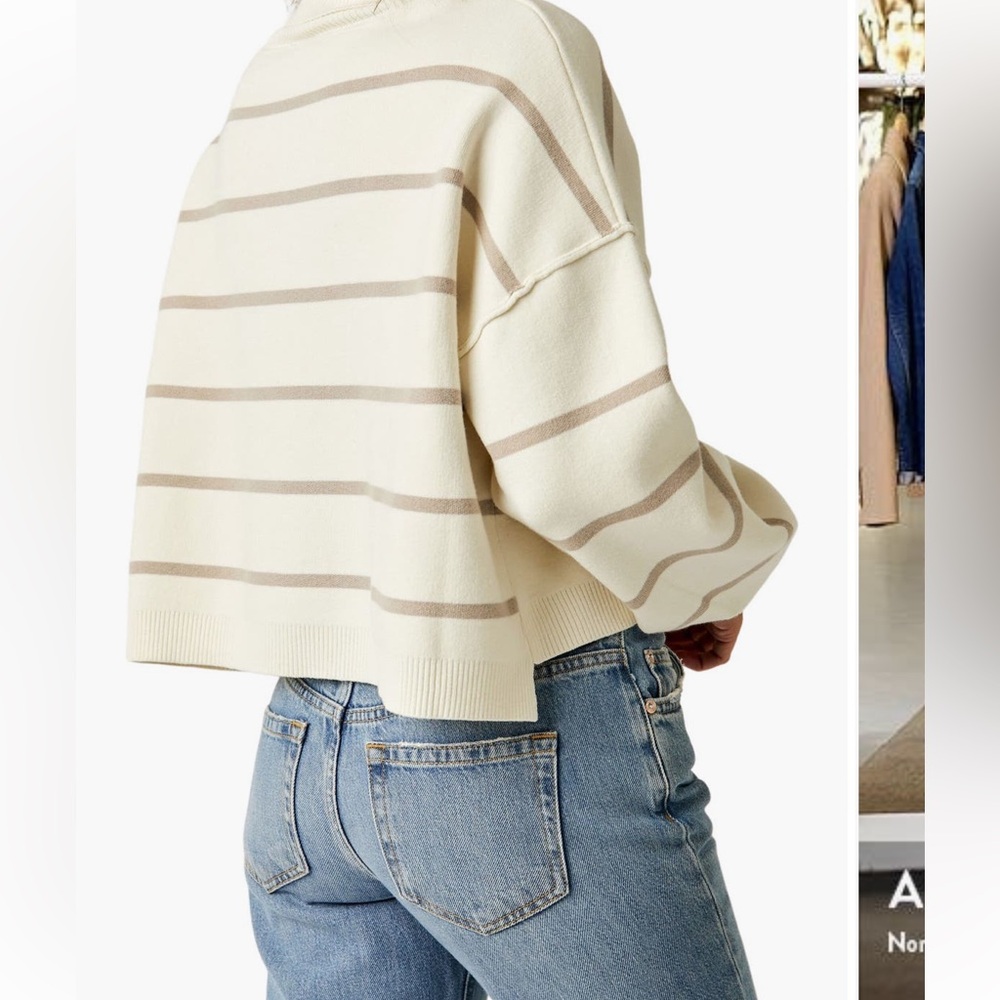 Free People Paulie Stripe Turtleneck Sweater - Picture 3 of 4